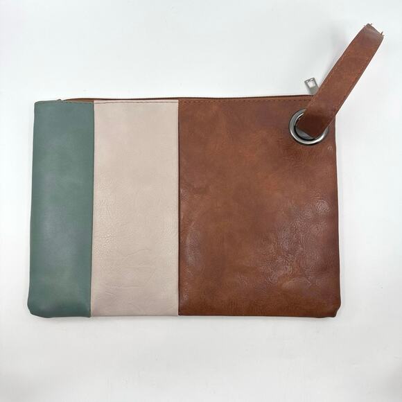 Clutch Bag Purse Envelop Chain Handbag Foldover Pouch Multicolor Wristlet Strap - Picture 2 of 7